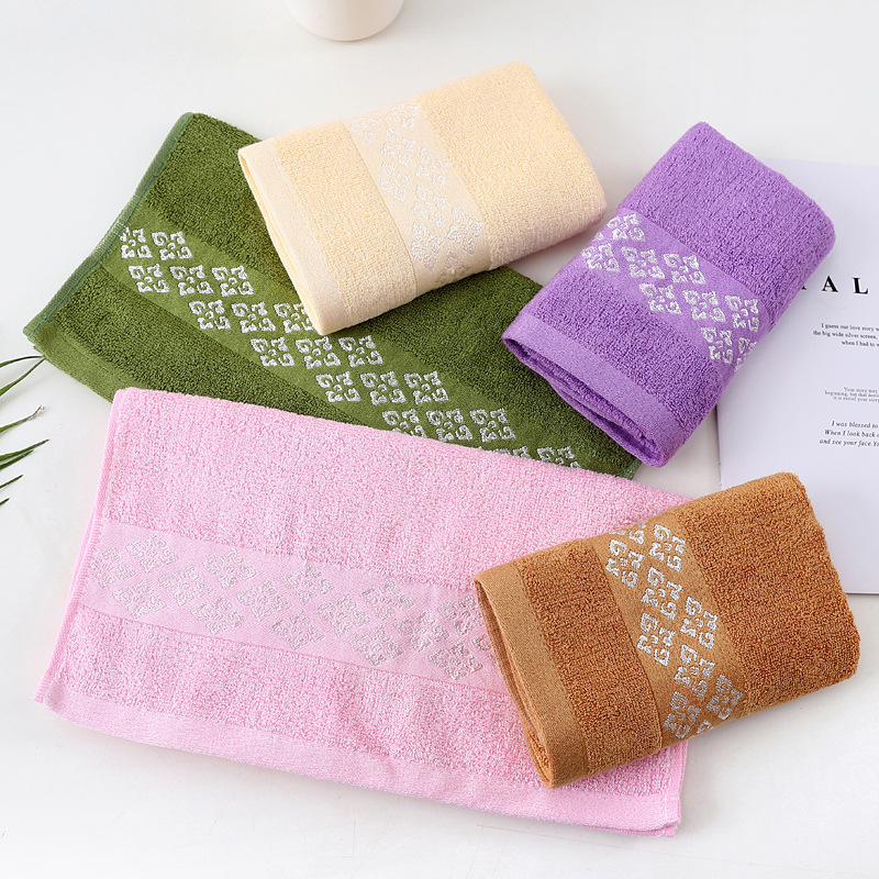 Toalha de rosto jacquard algodão bambu macia e absorvente_voghion.com