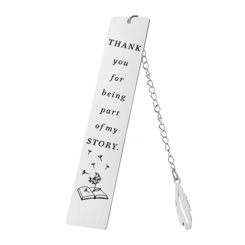 30g Weight Bookmark Stationery Type 1 Piece Quantity School Occasion 201 Stainless Steel Material Letter Pattern Simple Style Style 1 Piece Letter School 201 Stainless Steel Simple Style Bookmark 3