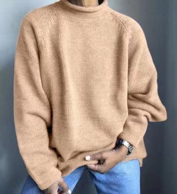 Suéter de punto fino de longitud media para mujer, estilo europeo y americano, color sólido, holgado e informal, novedades de primavera