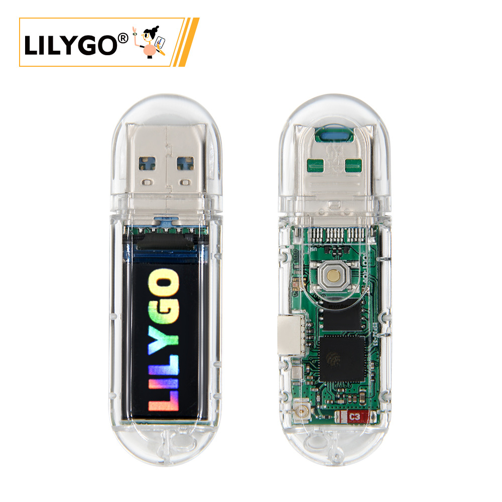 LILYGO® T-Dongle-S3 开发板 0.96寸液晶显示屏支持WiFi蓝牙TF卡