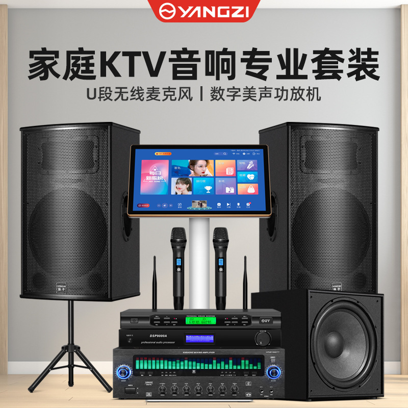专业家庭ktv音响卡拉ok套装点歌机家用唱歌高音质音箱全套|undefined