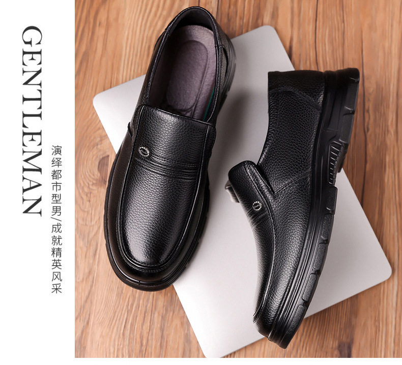 Giày da nam công sở da bò lớp đầu tiên, kiểu lười xỏ chân, mũi tròn, gót thấp 1–3 cm — CS8815 Màu nâu, CS8815 Màu đen chi tiết 20