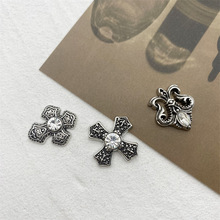 个性十字架合金配件复古镶钻饰品手工发饰手机壳鞋花DIY材料配饰