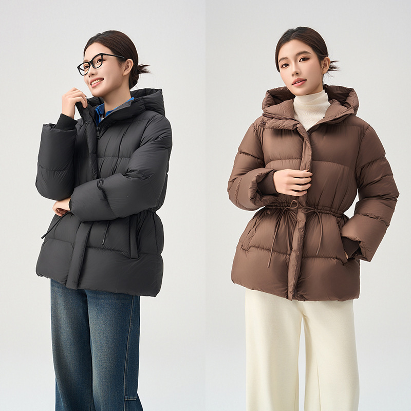 Women's Winter New Goose down Jacket with Hood, Warm, High down Filling, Thickened, Fashionable and Slimming down Coat