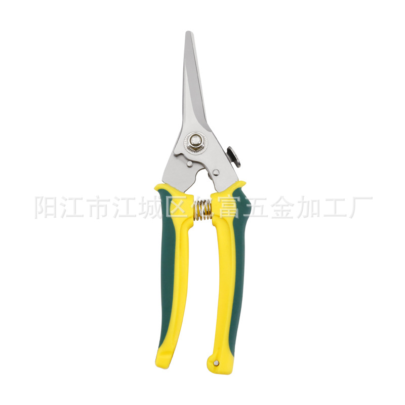 不锈钢园林工具 带挂绳修枝剪 家用户外花艺鲜花园艺剪