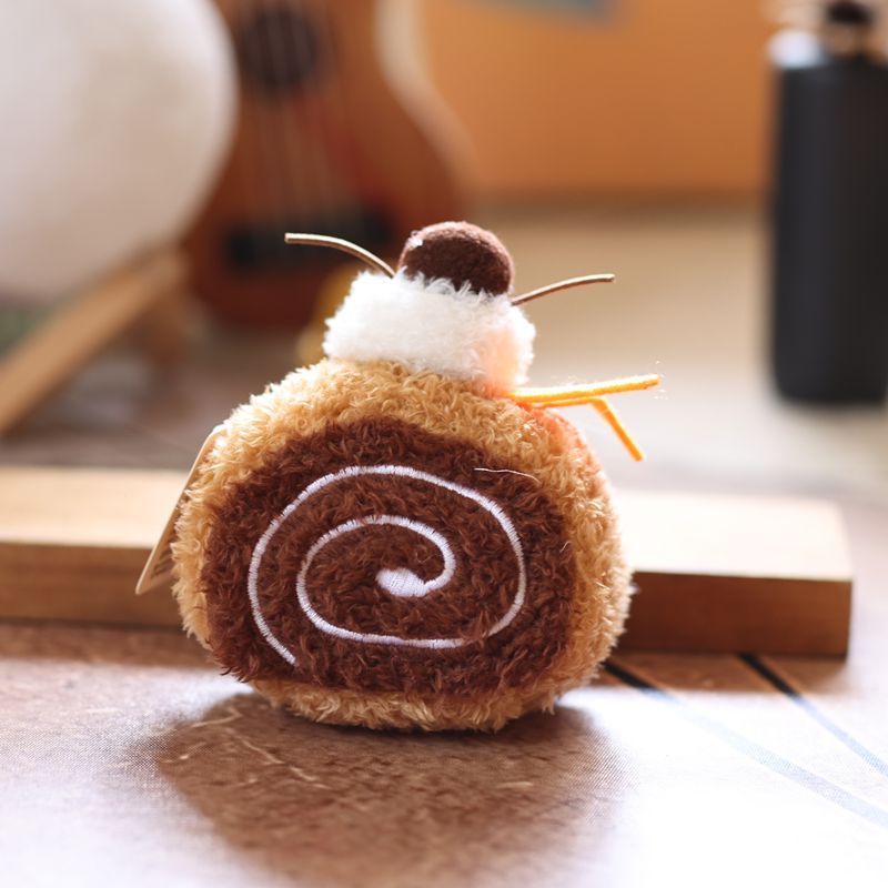 かわいい萌えアフタヌーンティーケーキシリーズのペンダントぬいぐるみのスイーツのバッグに飾られたキーホルダー人形|undefined