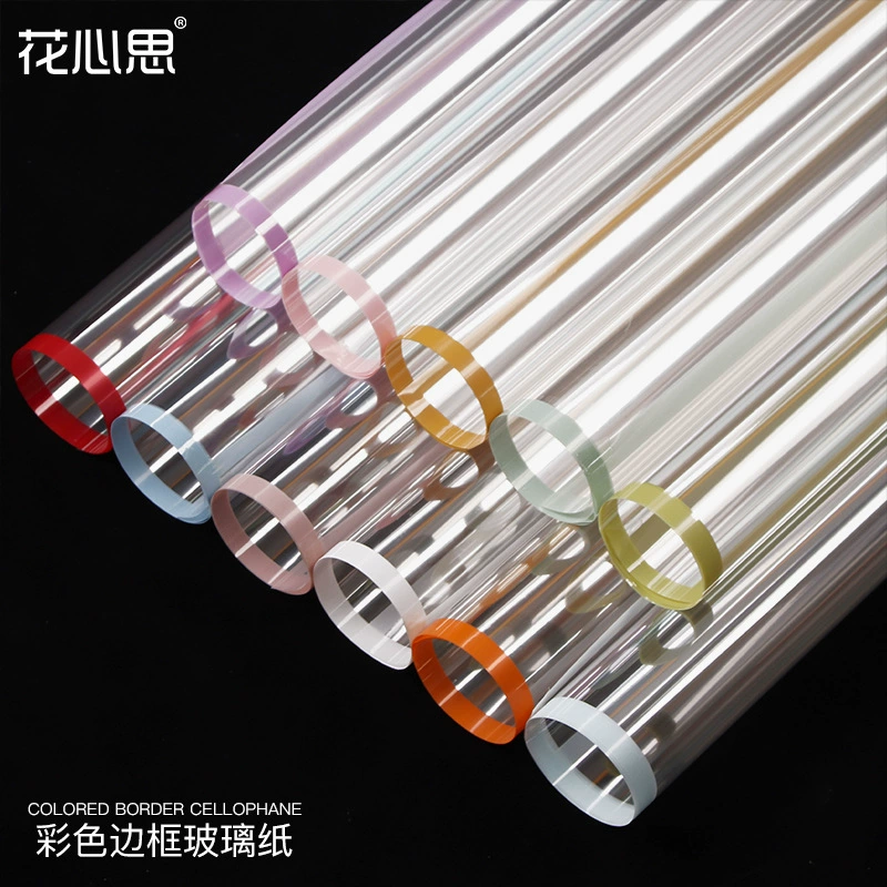 Бумага для упаковки цветов для международной торговли, флористические материалы, бордюрная лента, безопасная для животных, прозрачный целлофан, бумага для упаковки букетов, розы.