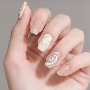 ���Q�̰׷�ʽ���W�㙉�W��ins�L�ɲ�ж����Ƭ24Ƭpress on nails