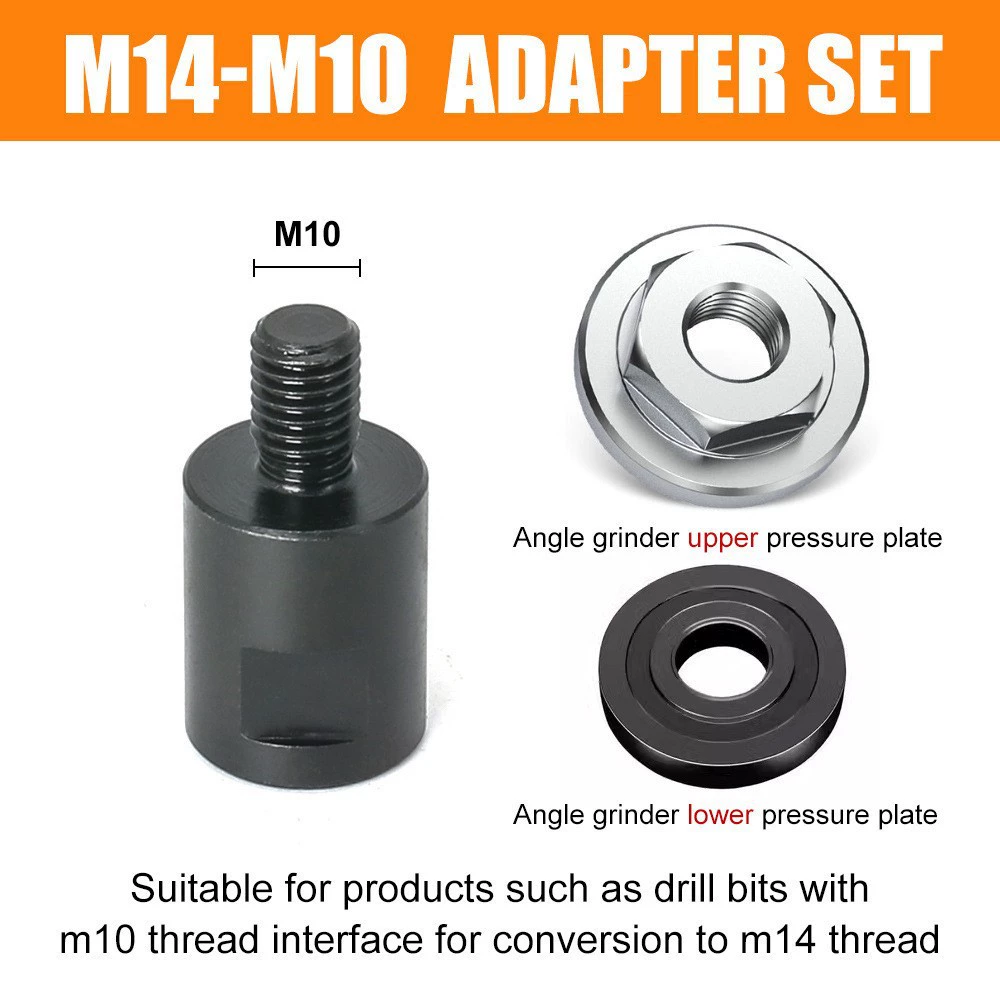 M10 to M14 to American thread angle grinder joint 5/8-11 to M14 hole opener drill bit conversion adapter