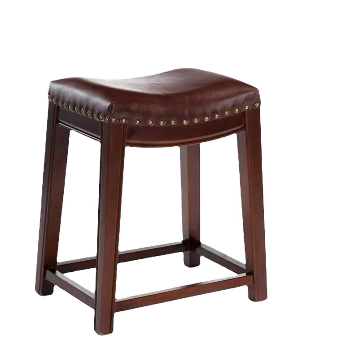 Кожаная подставка для ног из натурального дерева для домашнего использования, делается под заказ, в американском стиле