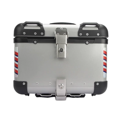 Universal 28L/32L/36L/45L/55L/65L/80L/85L/100L: Motorcycle trunk - 45l-rounded-silver