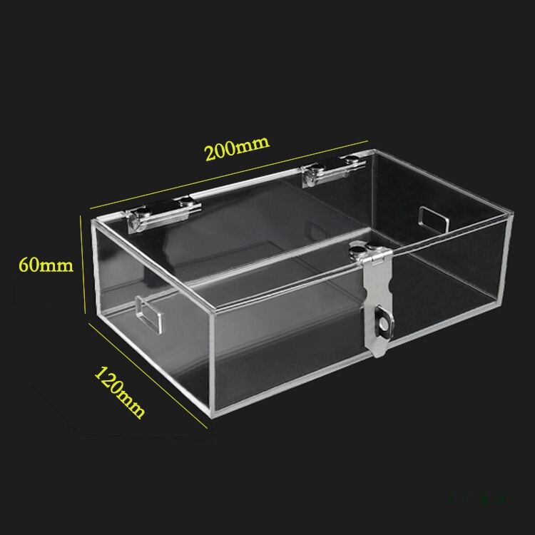 Transparent Acrylic Family Self-Discipline Student Mobile Phone Storage Box Desktop iPad Tablet Password Lock Storage Box