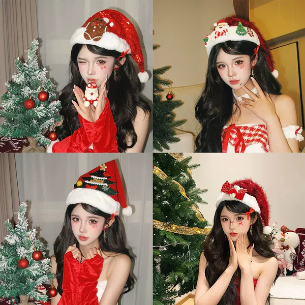 Christmas Decorations, Cute Costumes, Christmas Hats, Cos Headwear, Photo Props, Atmosphere, Creative Theme Plush