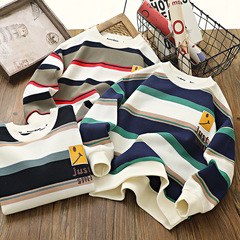 Children's clothing live broadcast supply kids' jackets boy clothes Korean style middle and large children spring hoodie 2024 striped top trendy