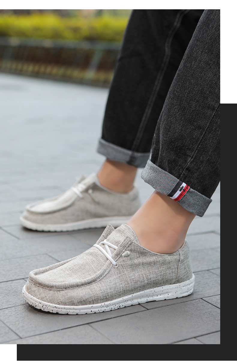 Cross-border 's Best-selling Canvas Loafers For Men, Flat Casual Couple's Slip-on Cloth Shoes, Trendy And In Stock_vogvips.com