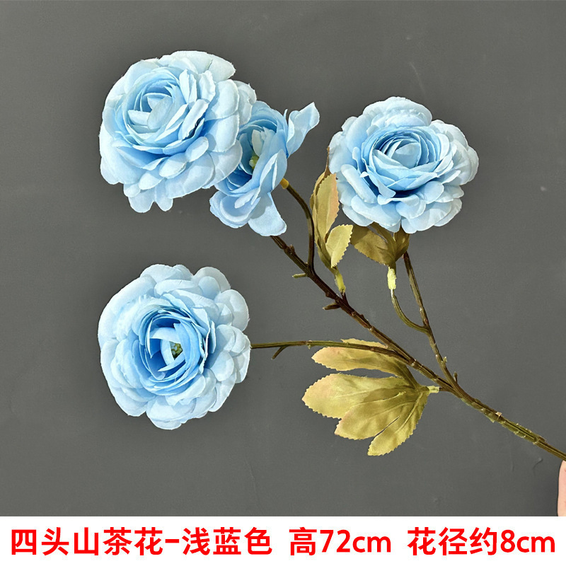 蓝色系仿真花婚礼婚庆场地场景布置道具装饰花艺花材花束假花批发|undefined