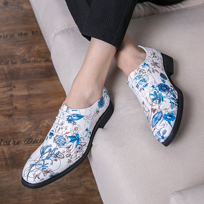 Cross-border 48 tallas grandes primavera y otoño nuevo estilo chino negocios casual tallas grandes zapatos de cuero blanco zapatos de cuero casuales para hombres