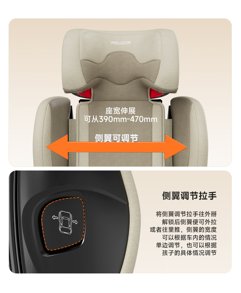 [Brand Source] Welldon Cocoon Journey Pro Kids Safety Seat 3-12 Years Old Car for Older Kidsren