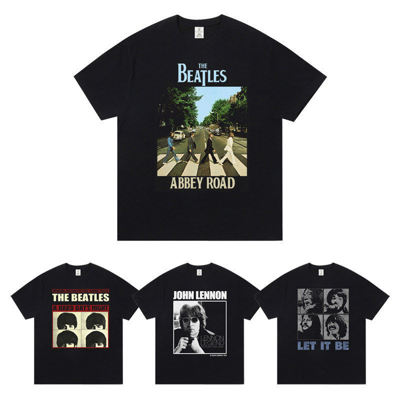 The Beatles John Lennon Rock Short-Sleeved Music T-Shirt The Beatles John Lennon Rock Short-Sleeved Music T-Shirt