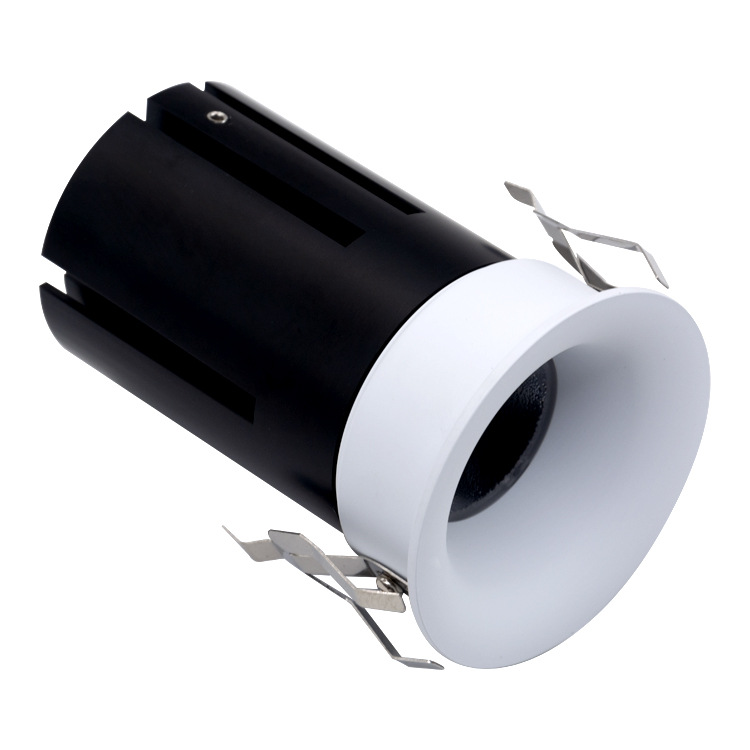 (2개) 커비 작은 스포트라이트 쉘 임베디드 거실 깊은 눈부심 방지 COB 소형 다운 라이트 키트 오프닝 25MM