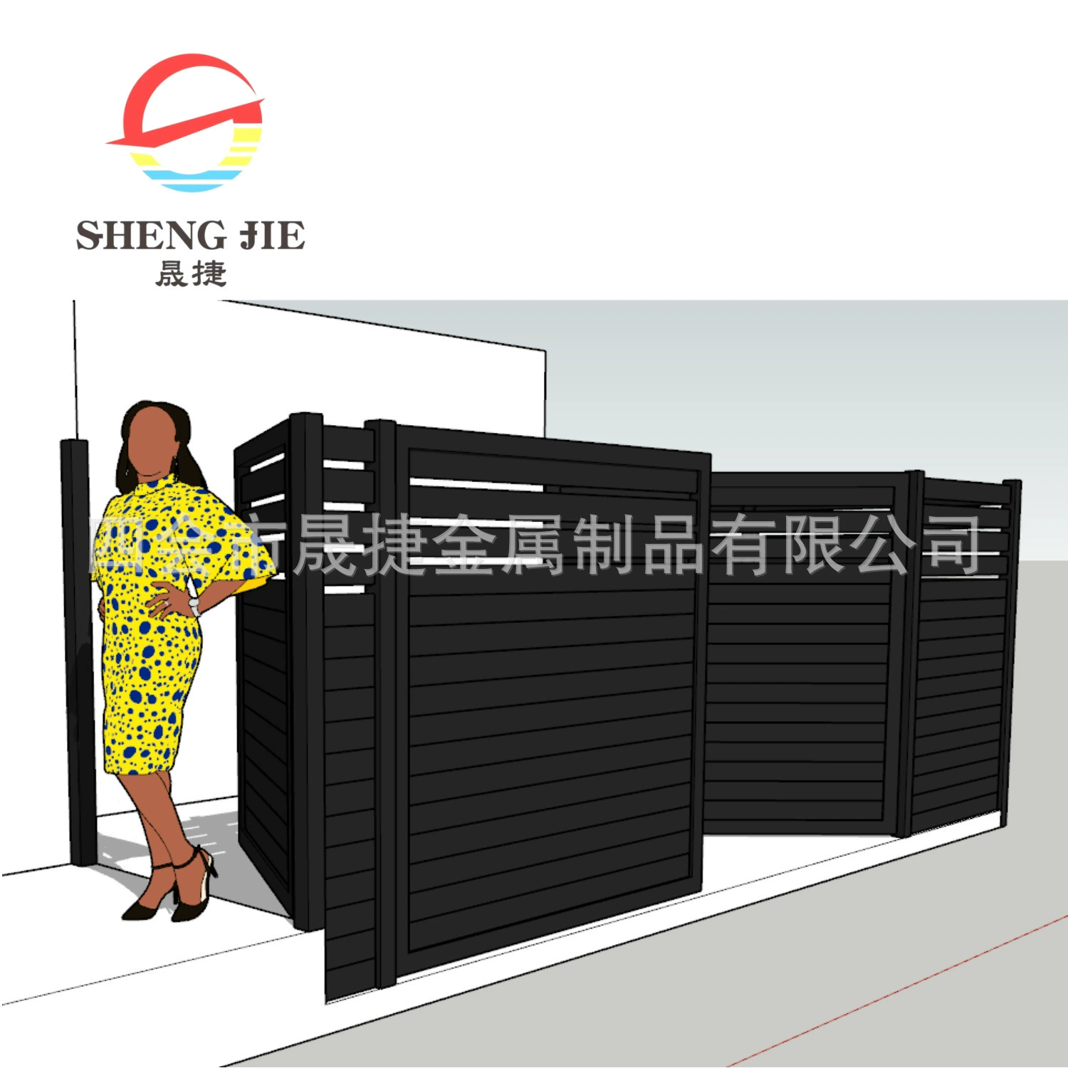 Настраиваемый по требованию наружный внутренний дворик приватный современный алюминиевый сплав забор профилей Разнообразие свободной простой установки