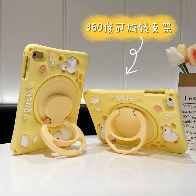 Ipad11 Generation Cute Air7 Apple Mini1234 Stand Suitable for 56789 Mobile Phone Case 10 Anti-Fall Silicone Pro