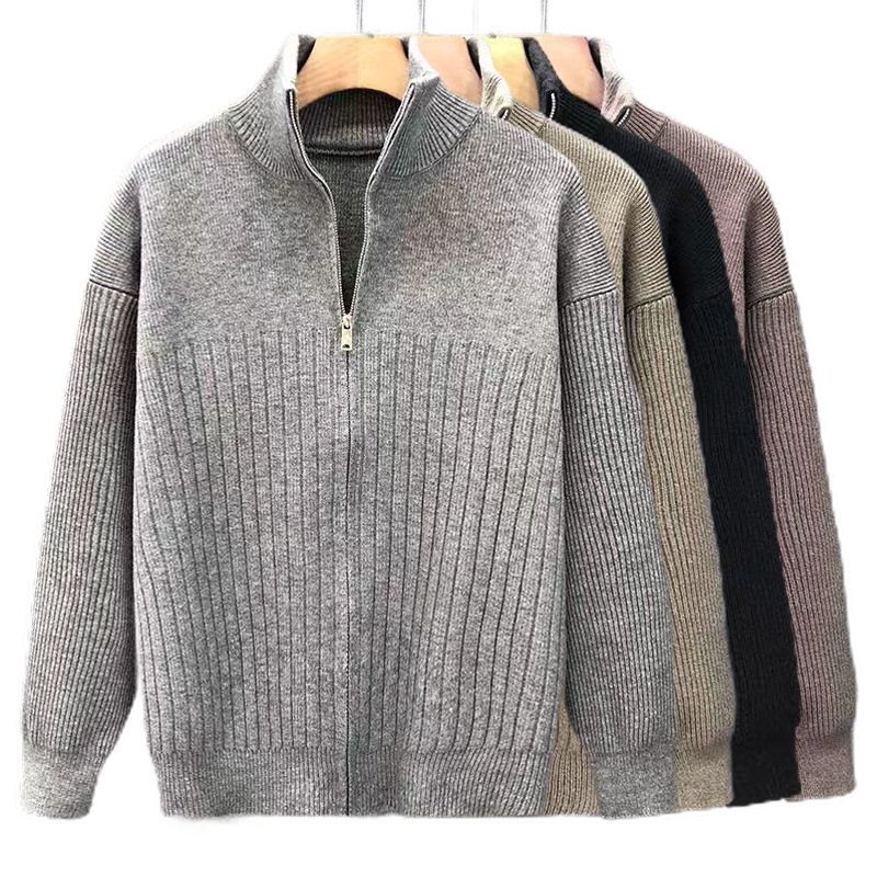 Explosiones transfronterizas de tamaño grande europeo cardigan suéter de punto chaqueta de chaqueta caliente de fábrica de negocios al por mayor