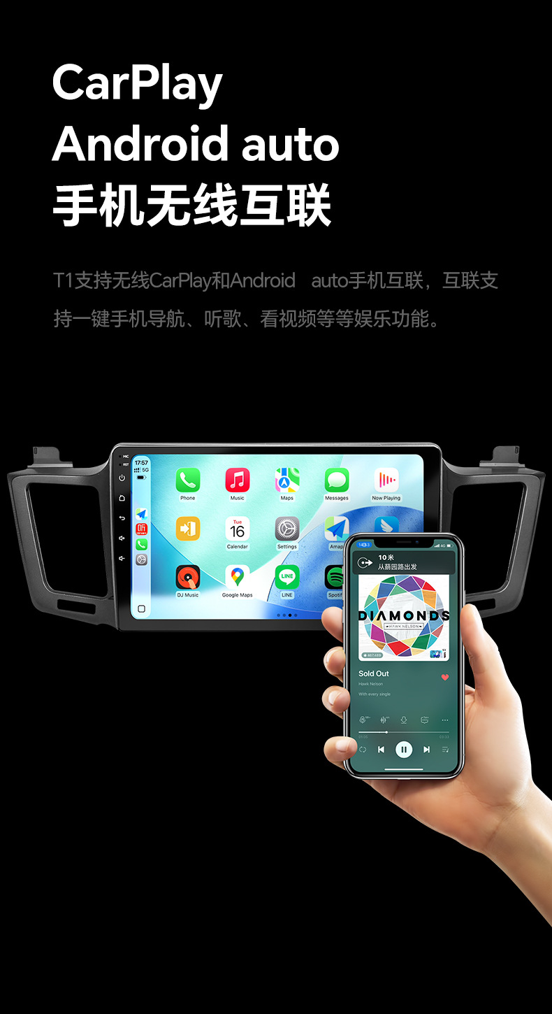 Suitable for 2012-2018 Toyota Rav4 Android Gps Car Multimedia Navigation Central Control Large Screen All-In-One Device