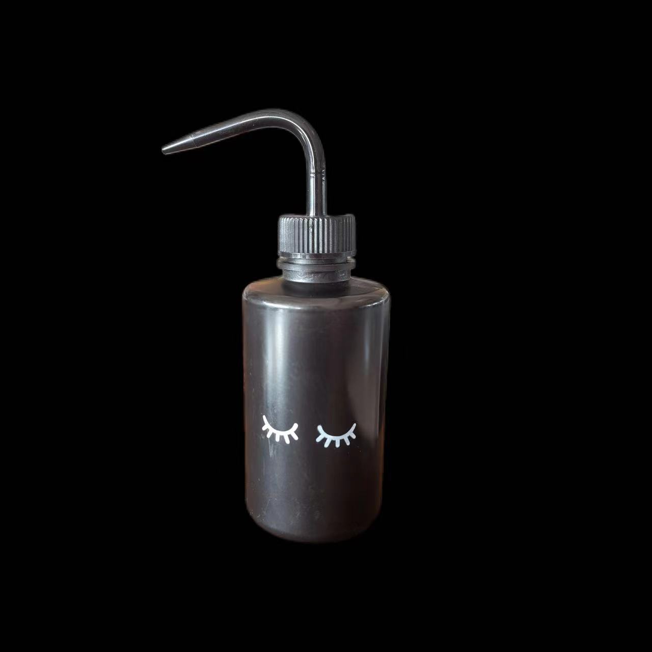 Injerto de limpieza de pestañas codo botella curvada boca olla botella de lavado de plástico botella de limpieza de pestañas belleza limpieza herramienta auxiliar