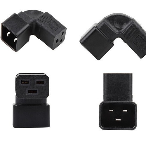 C20 to C19 Ac Power Converter, Pdu/Ups C20 Male Plug to C19 Female Socket