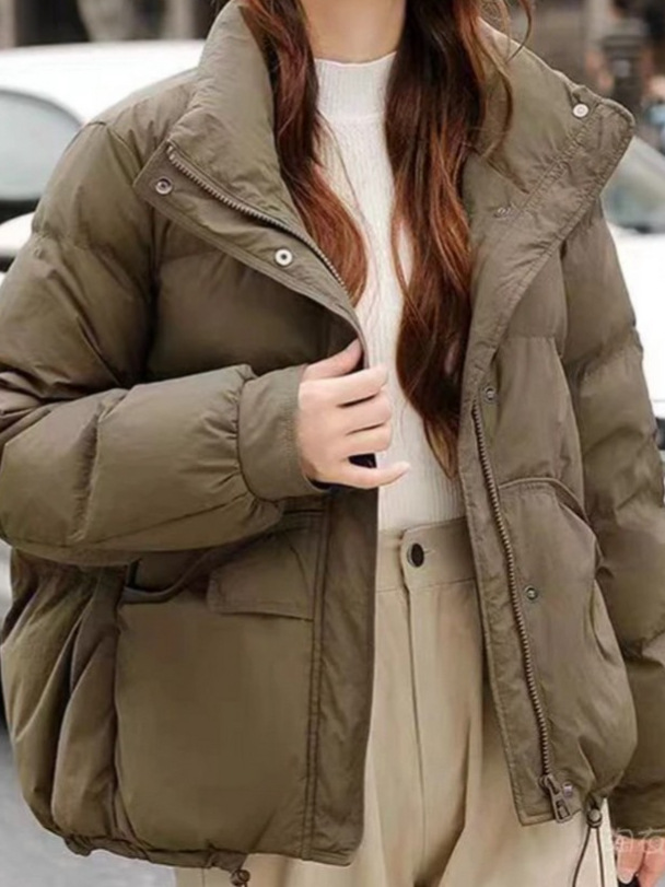24 invierno Puyuan Shake lo mismo Mellard chaqueta de plumón ligera corta de collar vertical invierno 20