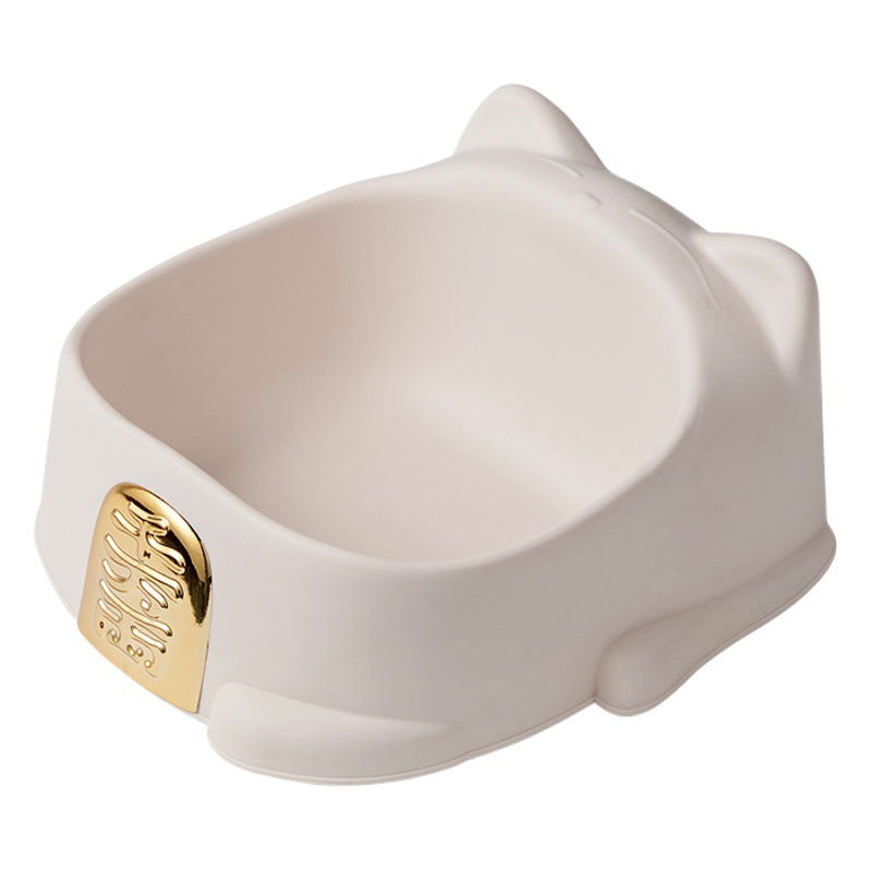 Mascota gato tazón de luz de lujo de dibujos animados suerte gato forma mascota solo Tazón antideslizante antidetonante soporte cervical alimentador perro tazón