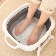 可折叠泡脚桶塑料洗脚盆家用过小腿足浴盆按摩足浴桶便携洗脚桶盆