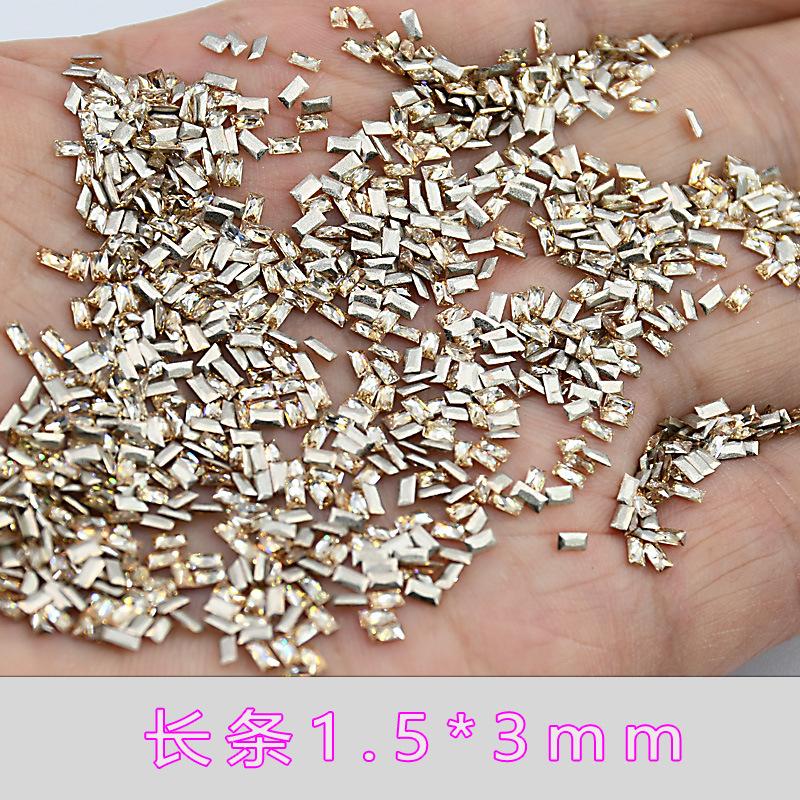 샴페인 지르콘 직사각형 1.5*3.5mm--7*