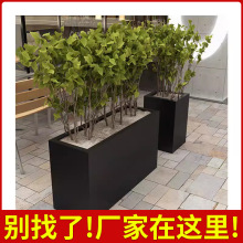 户外不锈钢花箱围栏隔断室外铁艺组合花槽市政广场庭院外摆花盆