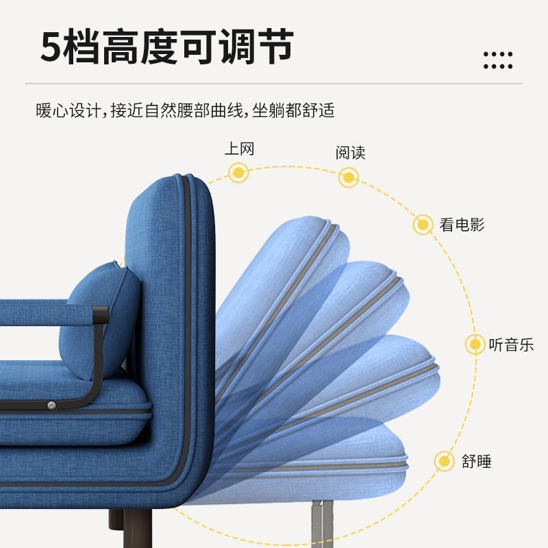 折叠沙发床两用小户型客厅单人沙发椅布艺午休床懒人阳台多功能床|undefined