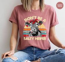 大码女装 独立站Don't Be A Salty Heifer牛头印花T恤