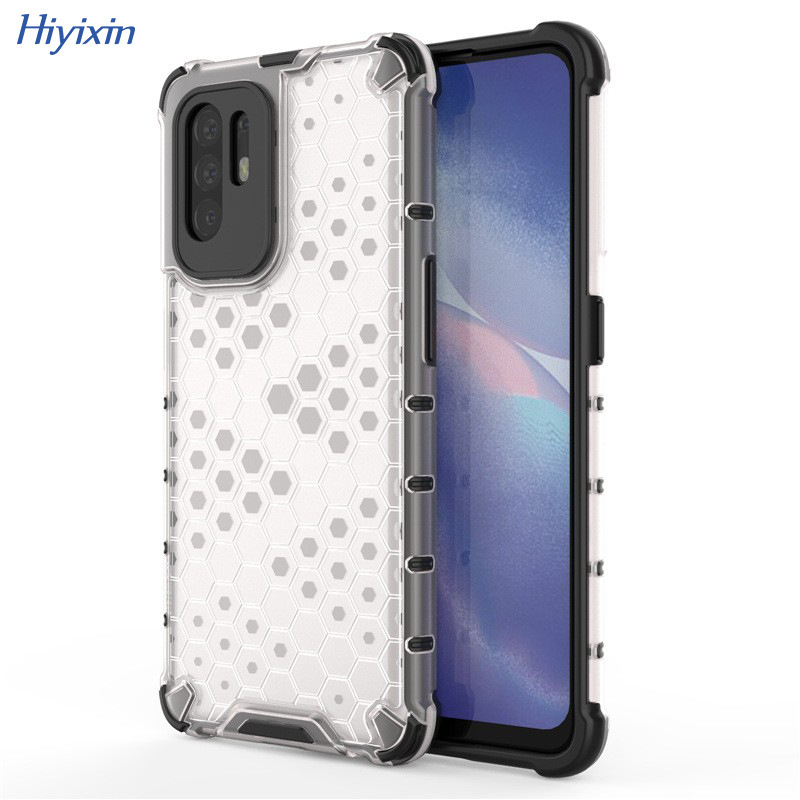 Cross-border suitable for OPPO F19Pro + transparent honeycomb phone case Reno 6 Pro honeycomb heat dissipation protective case Cross-border suitable for OPPO F19Pro + transparent honeycomb phone case Reno 6 Pro honeycomb heat dissipation protective case