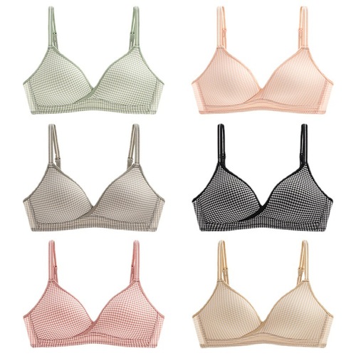  New Small Breast Girls Underwear Flat Chest Growth Period College Student Underwear Childish Bra Small Breast A Cup Underwear