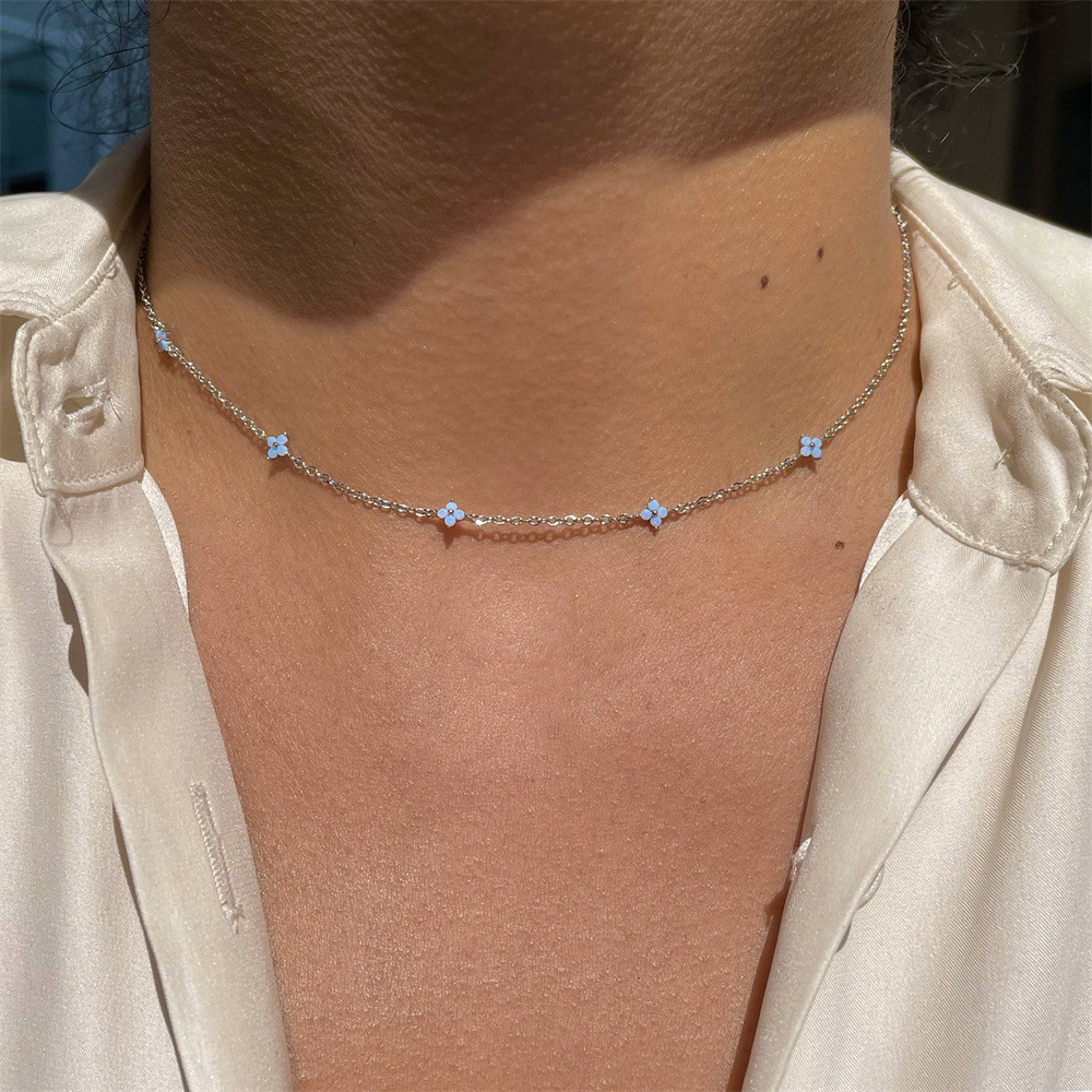 Décontractée Sucré Géométrique Le Cuivre Zircon Collier En Masse display picture 3