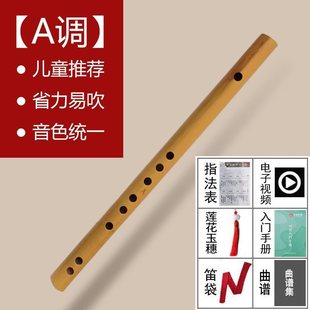 Filmless Portable Transverse Flute Person Bamboo Flute Learning into Hole Flute Filmless Kidsren's Flute Piccolo Flute Hand Entry