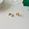 Brand ring, zirconium, earrings, Korean style, silver 925 sample, simple and elegant design