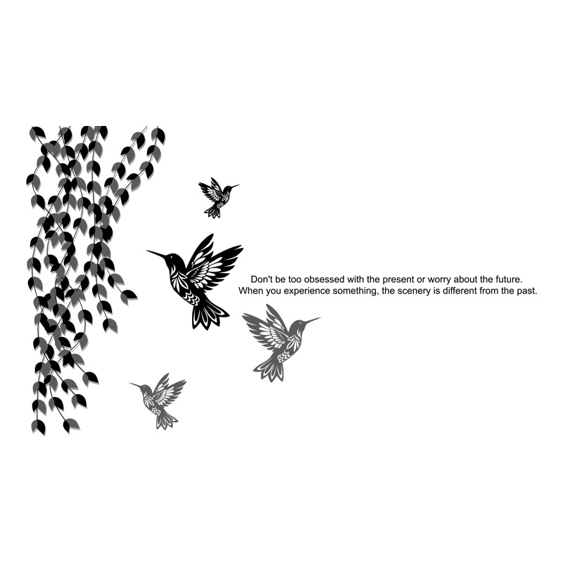 Black removable self-adhesive sticker PVC on wall
