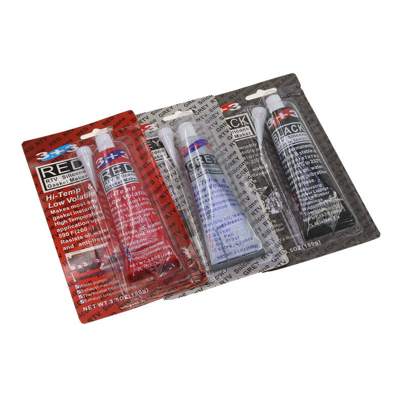 优质3+3车用耐高温防水密封胶 黑色红色灰色-汽车摩托车维修工具