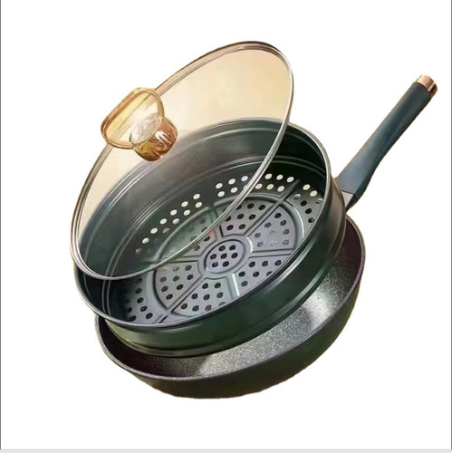Internet celebrity Maifan stone wok queen pot non-stick pot household wok multi-functional pan soup steamer