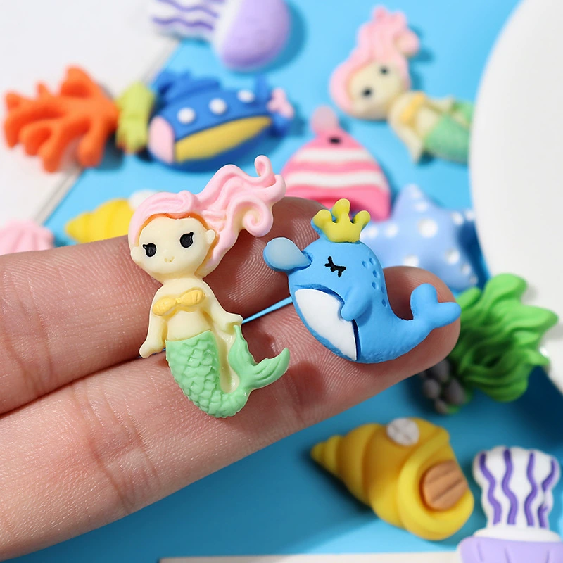 Морская русалка водоросли ракушка ракушка звезда риф аксессуары Diy handmade крем клей корпус телефона материал