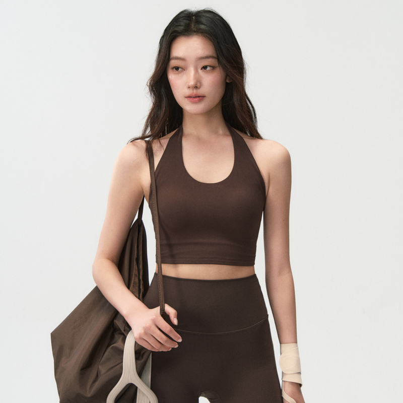Weightlifting Fairy Halter Neck Sports Bra for Women, One-Piece Cup, Beautiful Back, Pilates Training Fitness Vest, Yoga Underwear