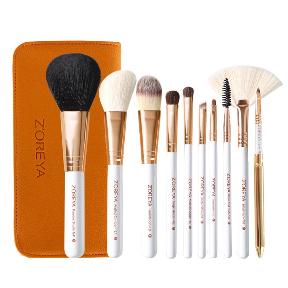 Juego de brochas de maquillaje transfronterizo al por mayor del fabricante de Cangzhou, juego completo de 15 brochas en stock, brocha negra para base, brocha para polvos sueltos.