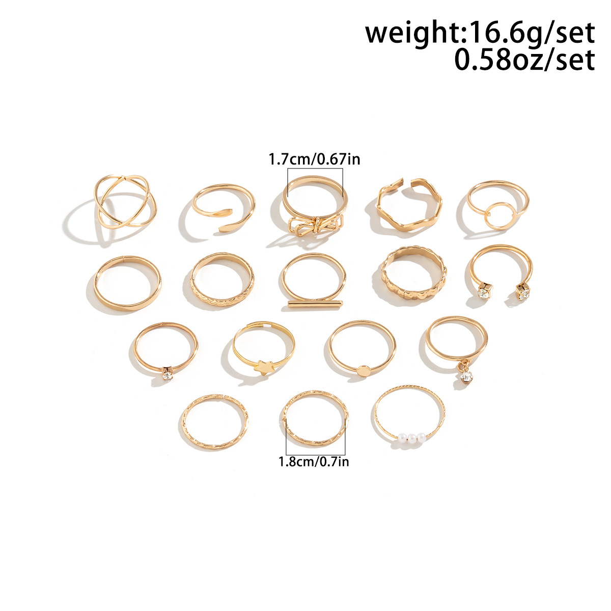1 Set Fashion Butterfly Alloy Iron Plating Inlay Artificial Pearls Womenu0027S Rings