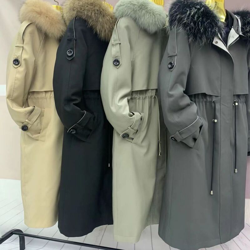 New Parksuit Women's Detachable Real Rex Rabbit Fur Liner One-piece Long Real Fur Coat Fur Coat Women New Parksuit Women's Detachable Real Rex Rabbit Fur Liner One-piece Long Real Fur Coat Fur Coat Women